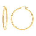14K Gold 2mm-35 Plain Hoop Earrings