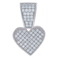 925 Sterling Silver Womens Cz Heart Charm Pendant
