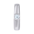 925 Sterling Silver Unisex Cubic-Zirconia Slide Fashion Charm Pendant