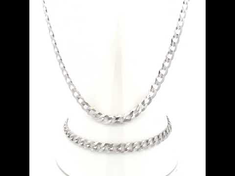 925 Silver Solid Super Flat Cuban Chain 4.7mm-26
