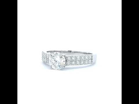925 Sterling Silver Womens 2.70ct Moissanite Engagement Ring 7
