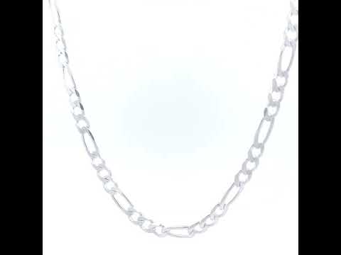 925 Silver Solid Classic Figaro 5.0mm