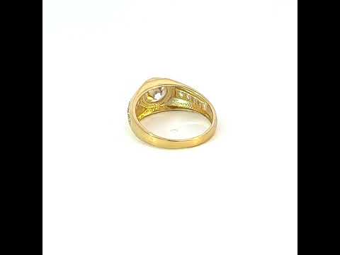 10K Yellow Gold Baby Cubic-Zirconia Fashion Ring