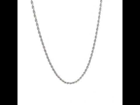 Stainless Steel Unisex 2mm 24 Inches Rope Fashion Chain Necklace