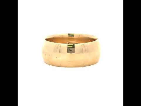10K Yellow Gold Unisex 8mm Comfort-Fit Wedding Band Ring Size 10