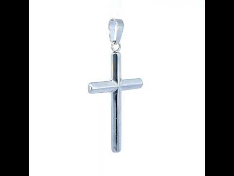 Stainless Steel Mens Cross Religious Charm Pendant