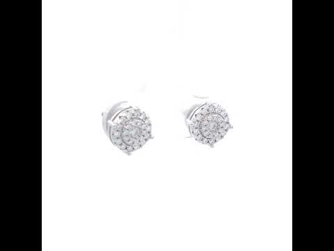 925 Sterling Silver Unisex Round 0.49ct Moissanite Round Fashion Stud Earrings