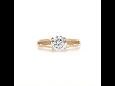 14K Gold Cubic Zirconia Ring S7