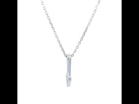 925 Sterling Silver Womens Cubic-Zirconia Heart Lock Charm Necklace Size 16 Inches