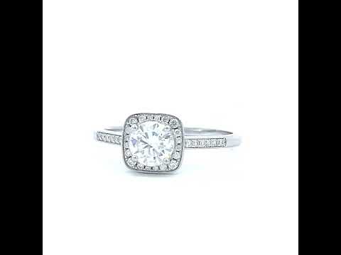 925 Sterling Silver Womens 1.26ct Moissanite Fashion Engagement Ring Size 9