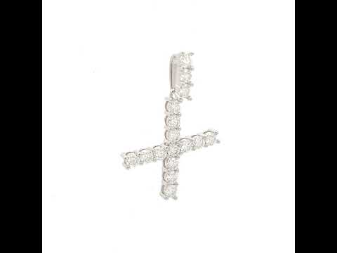 925 Sterling Silver Unisex 1.62ct Moissanite Initial Alphabet X Charm Pendant