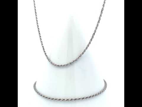 925 Silver Solid Rope Chain 1.5mm-22"