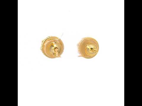 925 Sterling Silver Womens Yellow-tone 0.74ct Moissanite Fashion Stud Earrings