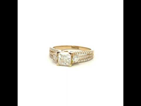 14K Gold Moissanite Ring S7