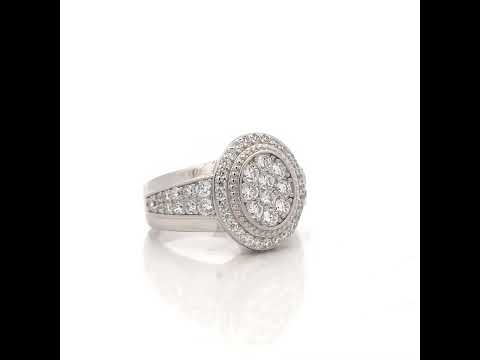 925 Sterling Silver Mens Cubic-Zirconia Fashion Ring Size 9