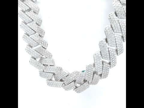 925 Sterling Silver Moissanite Miami Cuban Chain 20mm