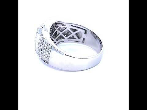925 Sterling Silver Mens 2.32ct Moissanite Square Head Fashion Ring 11