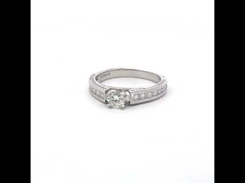 925 Sterling Silver Womens Round 1.56ct Moissanite Engagement Ring Size 5