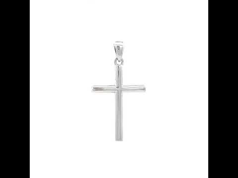 925 Sterling Silver Unisex Without CZ Cross Religious Charm Pendant