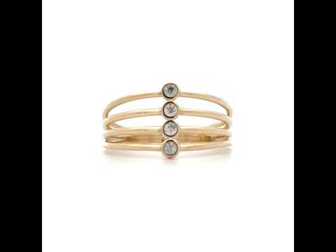 14K Gold Cubic Zirconia Ring S7