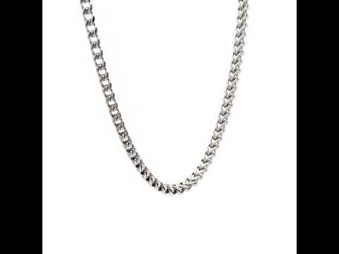 Stainless Steel Unisex 4mm 20 Inches Franco Fashion Chain Necklace