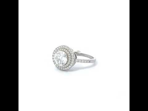 925 Sterling Silver Womens Moissanite Halo Engagement Ring Size 8