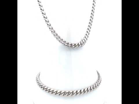 925 Silver Solid Miami Cuban Chain 4.9mm-8"