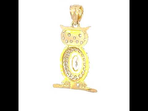 14K Gold Cubic Zirconia Pendant