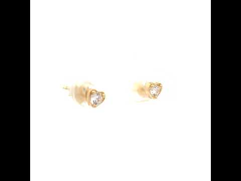 14K Gold Cubic Zirconia Earring