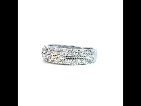 925 Sterling Silver Mens Cubic-Zirconia Fashion Wedding Band Ring