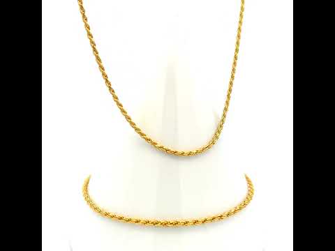 925 Silver Solid Rope Chain 1.5mm-9"