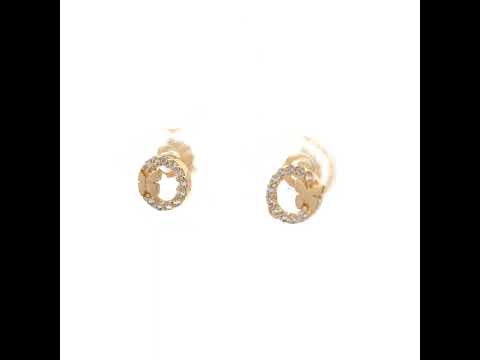 14K Gold Cubic Zirconia Earring