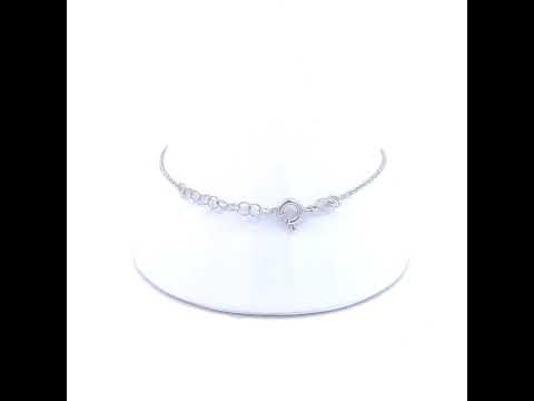 925 Sterling Silver Womens Love Charm Bracelet Size 7.5 Inches