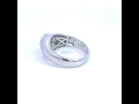 925 Sterling Silver Mens Cubic-Zirconia Fashion Ring Size 9