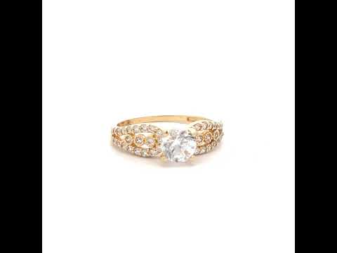 14K Gold Cubic Zirconia Ring
