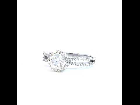 925 Sterling Silver Womens 1.35ct Moissanite Engagement Ring 6