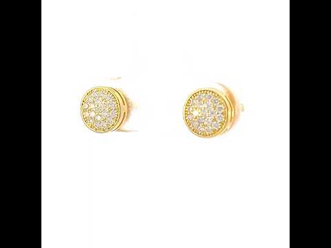 925 Sterling Silver Womens Yellow-tone 0.20ct Moissanite Fashion Stud Earrings