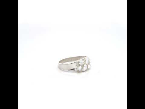 925 Sterling Silver Baby Nugget Fashion Ring Size 3