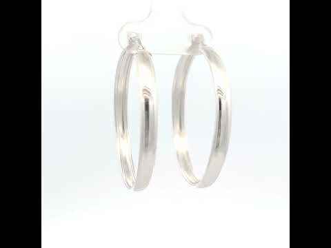 925 Sterling Silver Womens Round Tube Hoop Earrings