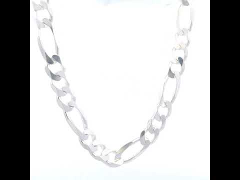 925 Silver Solid Classic Figaro 9.5mm-24"
