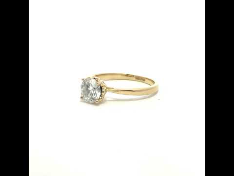 14K Gold Moissanite Ring S7