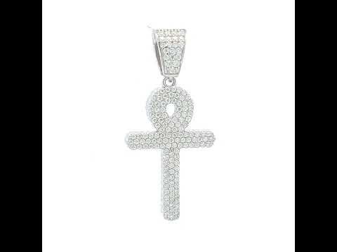 925 Sterling Silver Unisex 0.61ct Moissanite Initial Alphabet H Charm Pendant