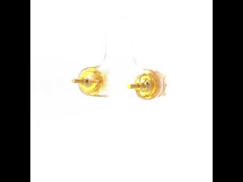 925 Sterling Silver Womens Yellow-tone 0.27ct Moissanite Fashion Stud Earrings