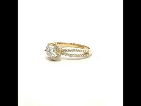 14K Gold Moissanite Ring S7