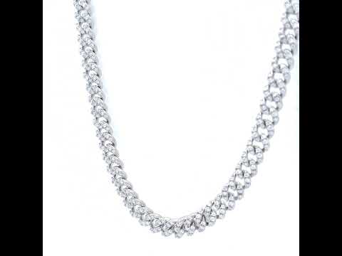 925 Sterling Silver 2.70ct Moissanite Miami Cuban Chain Bracelet 6mm 7 Inches