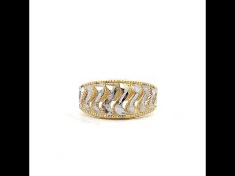 10K Two-tone Gold Womens Fashion Ring