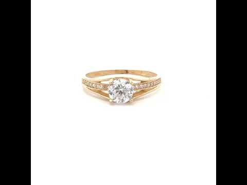 14K Gold Cubic Zirconia Ring