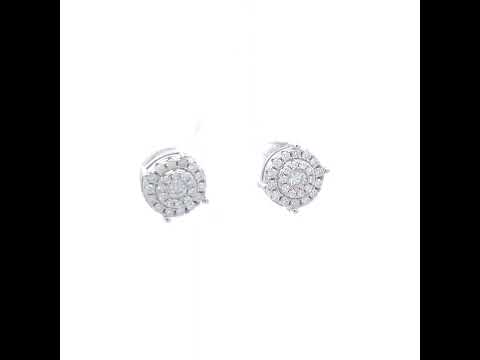925 Sterling Silver Womens Round 0.60ct Moissanite Round Fashion Stud Earrings
