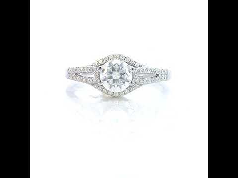 925 Sterling Silver Womens Cubic-Zirconia Fashion Engagement Ring Size 7