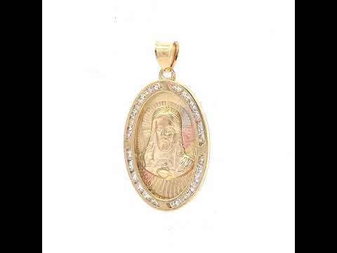 14K Gold Cubic Zirconia Pendant